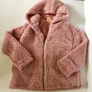 Teddybear hooded lined blush tonal jacket